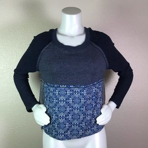ILLA ILLA‎ BLUE SWEATER WITH FLORAL PRINT BOTTOM